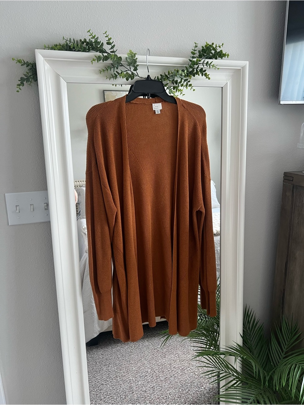 a new day Open-Front Cardigan Sweater - Rust Brown